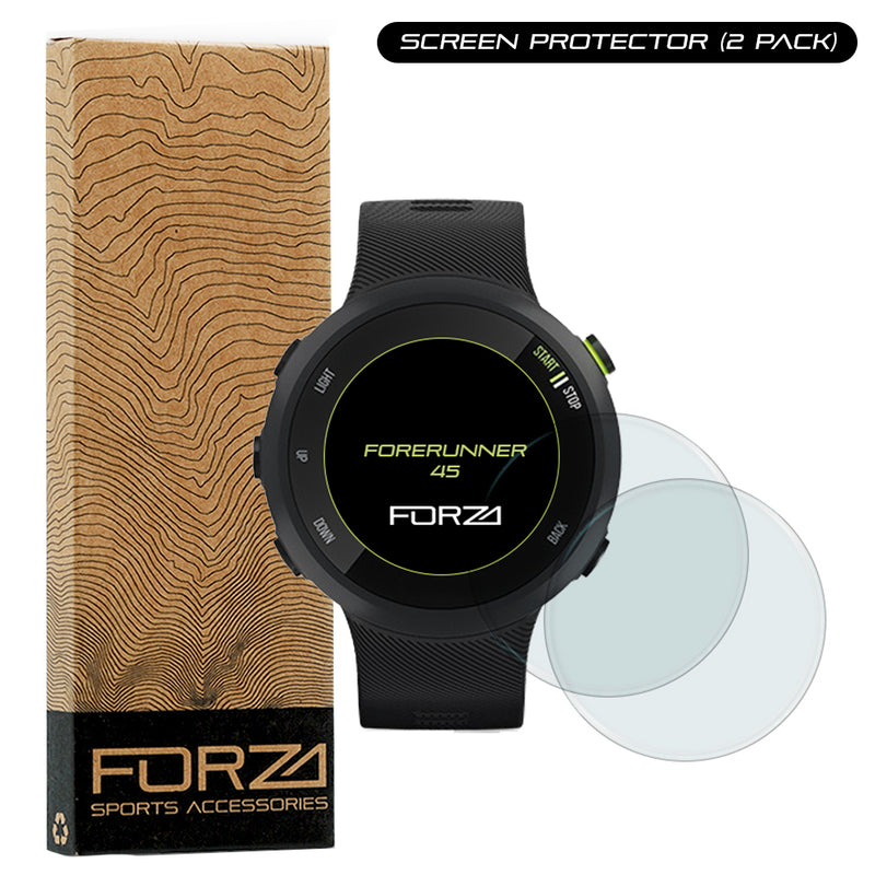 FORZA Tempered Glass Screen Protector for Garmin Forerunner 45 (2 Pack)