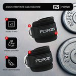 Premium Ankle Straps (Pair) for Gym Cable Machine & Pulley